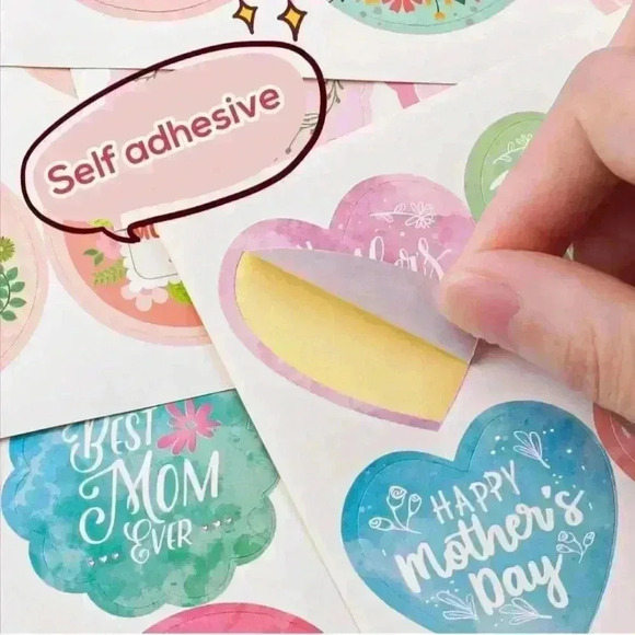 Unbranded Mother's Day Stickers, Party, 16 Sheets, Pink - Picture 8 of 8